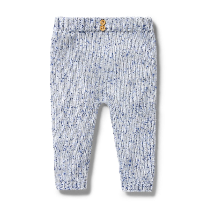 Knitted Legging – Deep Blue Fleck